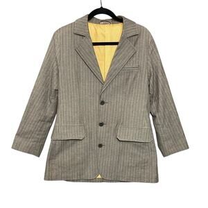 Fossil Pinstripe Cotton Blazer Jacket Women’s Medium Corporate Business Casual